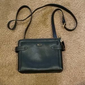 Gently used Ralph Lauren black cross body purse